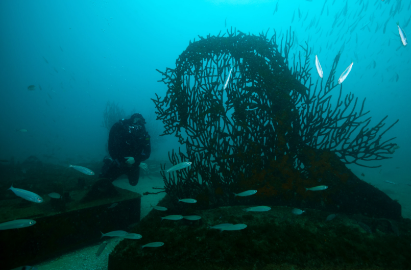 “Underwater sculpture from EDP Art Reef.”