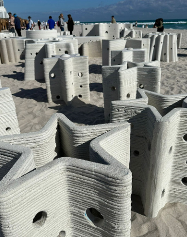Scaled-down 3D printed concrete prototype